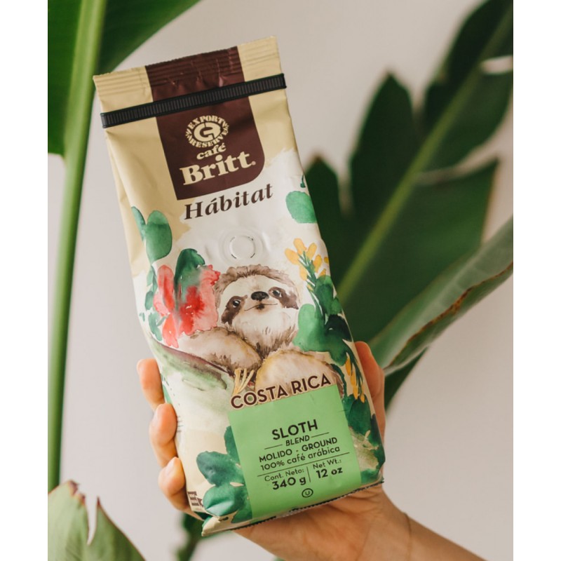 Café Britt® — Costa Rican Habitat kafijas komplekts (12 oz.) (3 iepakojumi) (Sloth, Lapa & Cariblanco) — kafijas pupiņas, arabikas kafija, košers, bez lipekļa, gardēdis un vidēji gaišs un tumšs grauzdējums